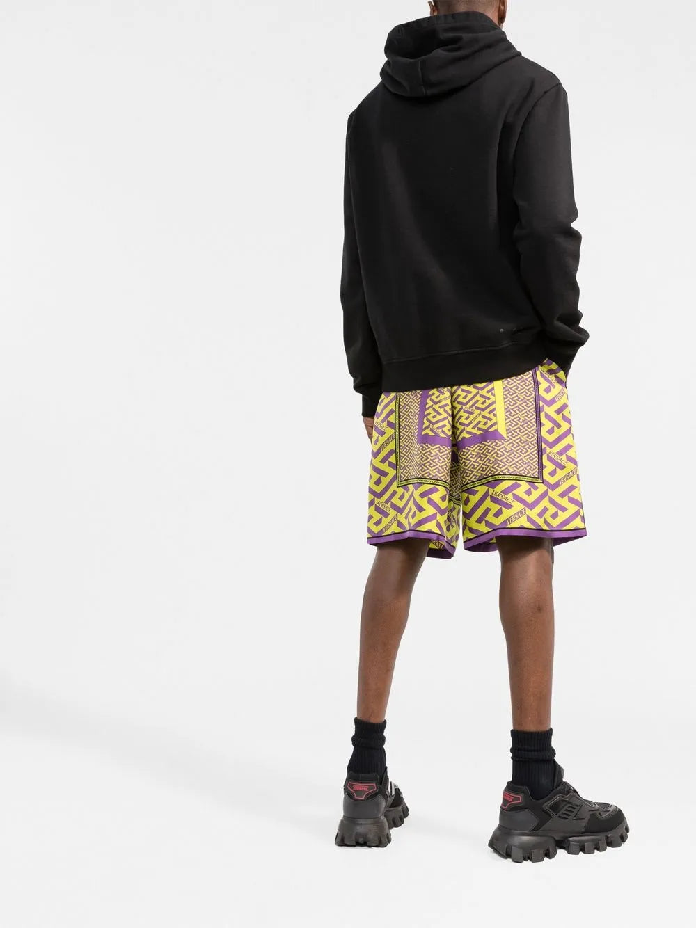 Shorts Short Greca Versace Purple Man