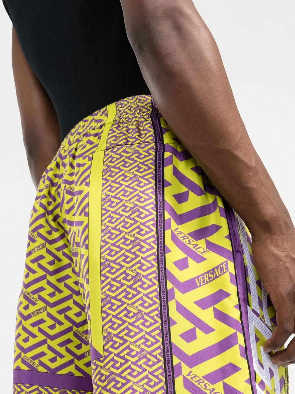 Shorts Short Greca Versace Purple Man