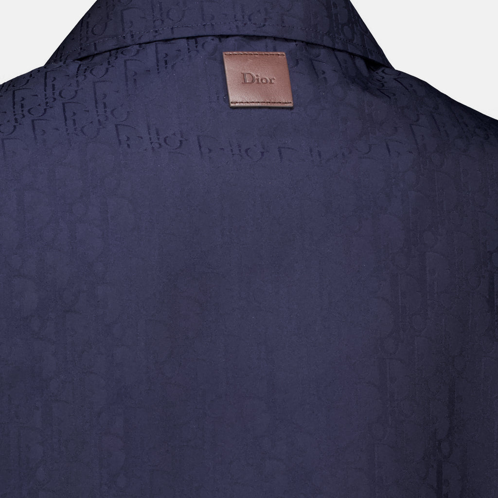 Vestes Dior Oblique Marineblaue Coach-Jacke Dior Bleu foncé Homme
