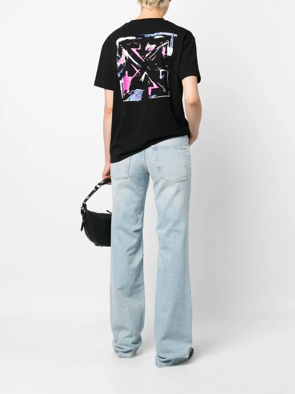 Pants Faded Denim Pants Off-White Blue Women