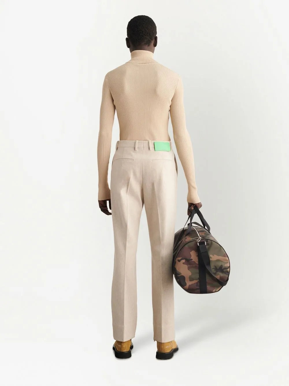 Pantaloni Pantaloni in Lana Off-White Beige Homme