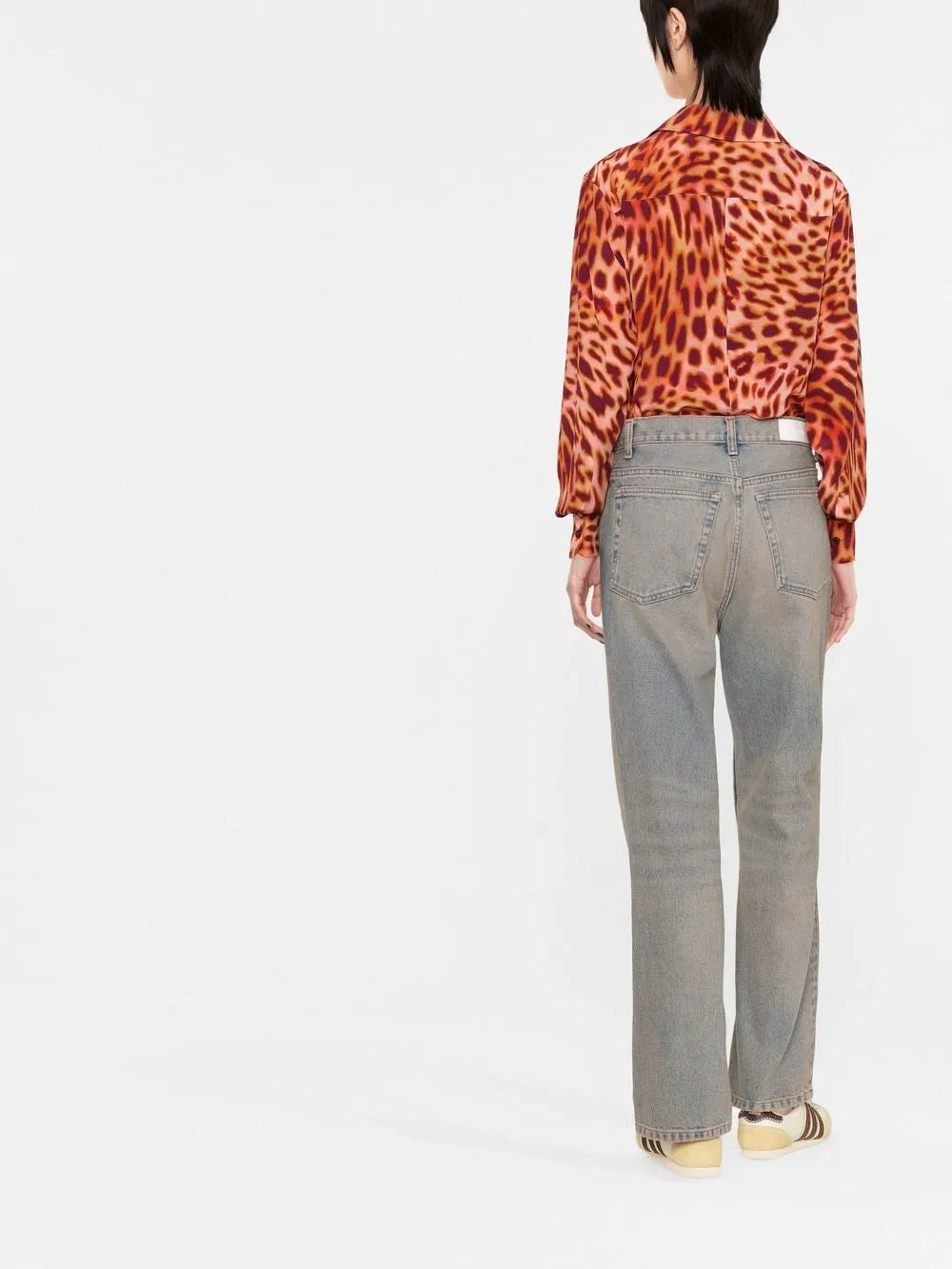 Shirts Leopard Print Shirt Stella McCartney Orange Women