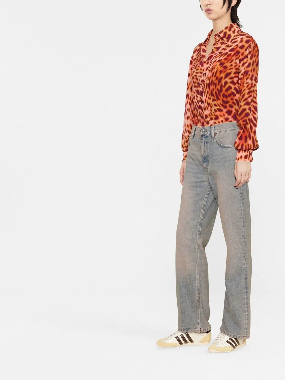 Shirts Leopard Print Shirt Stella McCartney Orange Women