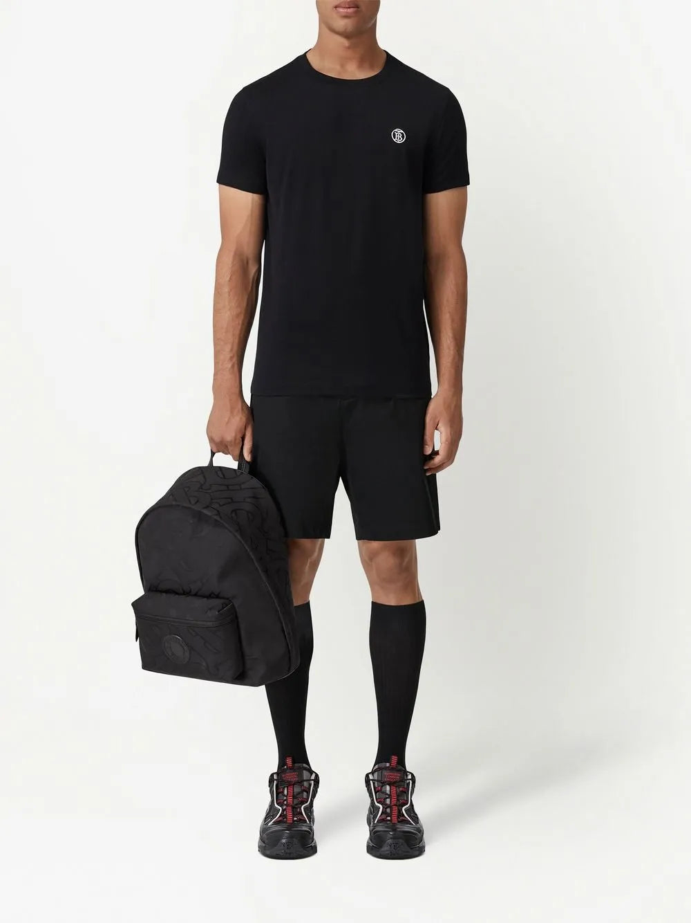 Camisetas Camiseta con Logo Parker Burberry Negro Homme