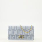 Sacs à main et épaule バゲットデニム FF ブルーチェーンウォレット Fendi Bleu Femme