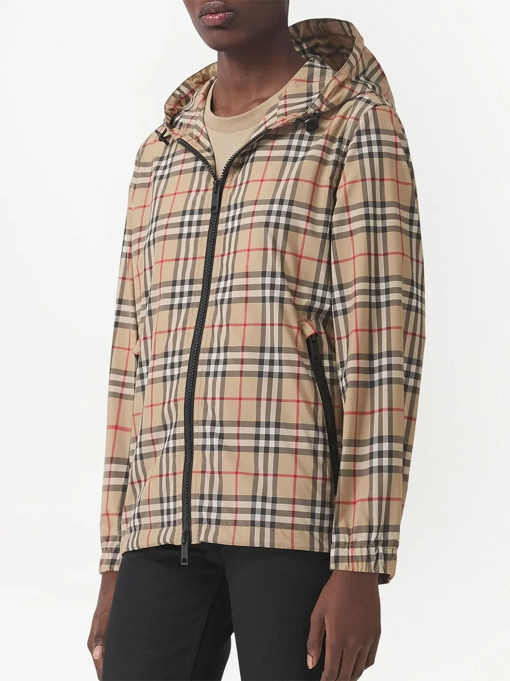 Jackets Checked Windbreaker Burberry Beige Femme