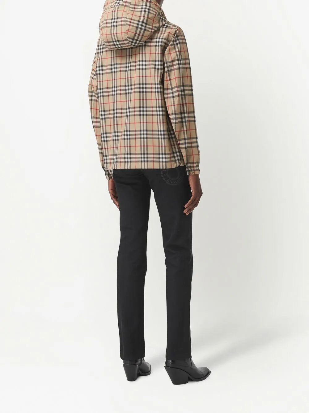 Jackets Checked Windbreaker Burberry Beige Femme