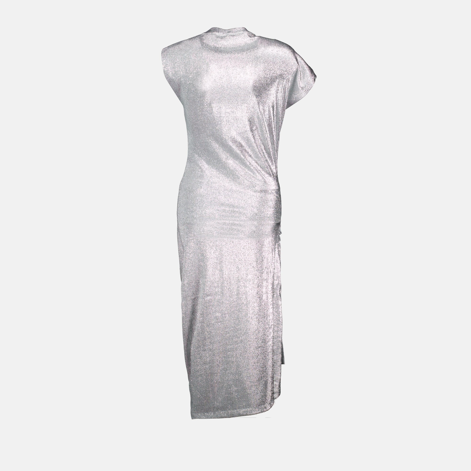 Vestidos Vestido de Lurex Drapeado Rabanne Plata Mujeres