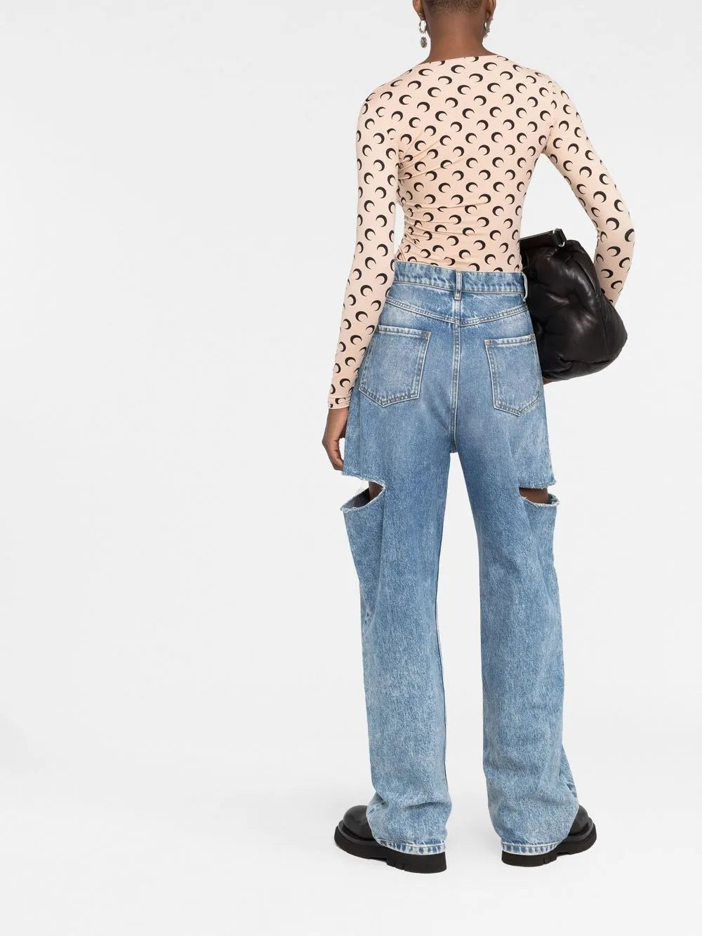 Imagen del artículo Top Jersey Moon de la marca Marine Serre para Mujer - Temporada Otoño-Invierno 2025 - Vista Detallada_4