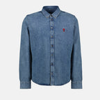 Chemises Chemise en coton Ami PARIS Bleu Unisexe