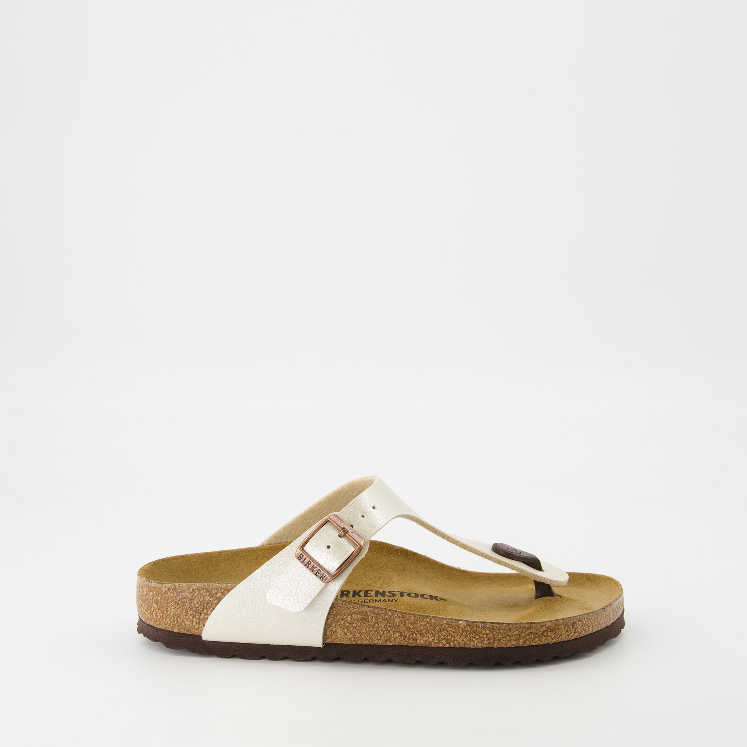 Chaussures ouvertes Tongs Gizeh Birkenstock Blanc Femme