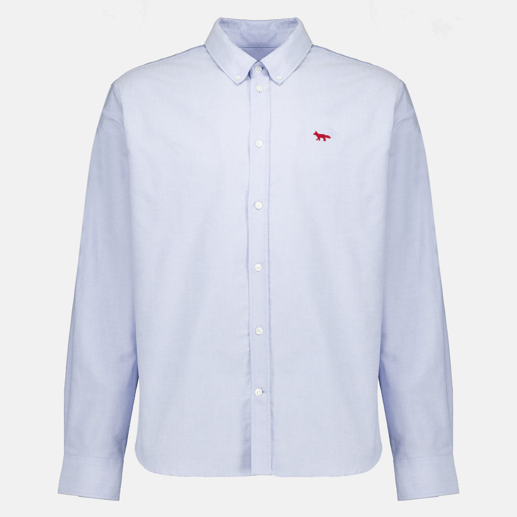 Chemises Chemise bleu en coton Maison Kitsune Bleu Homme