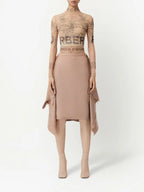Gonne Gonna Midi Burberry Beige Donne