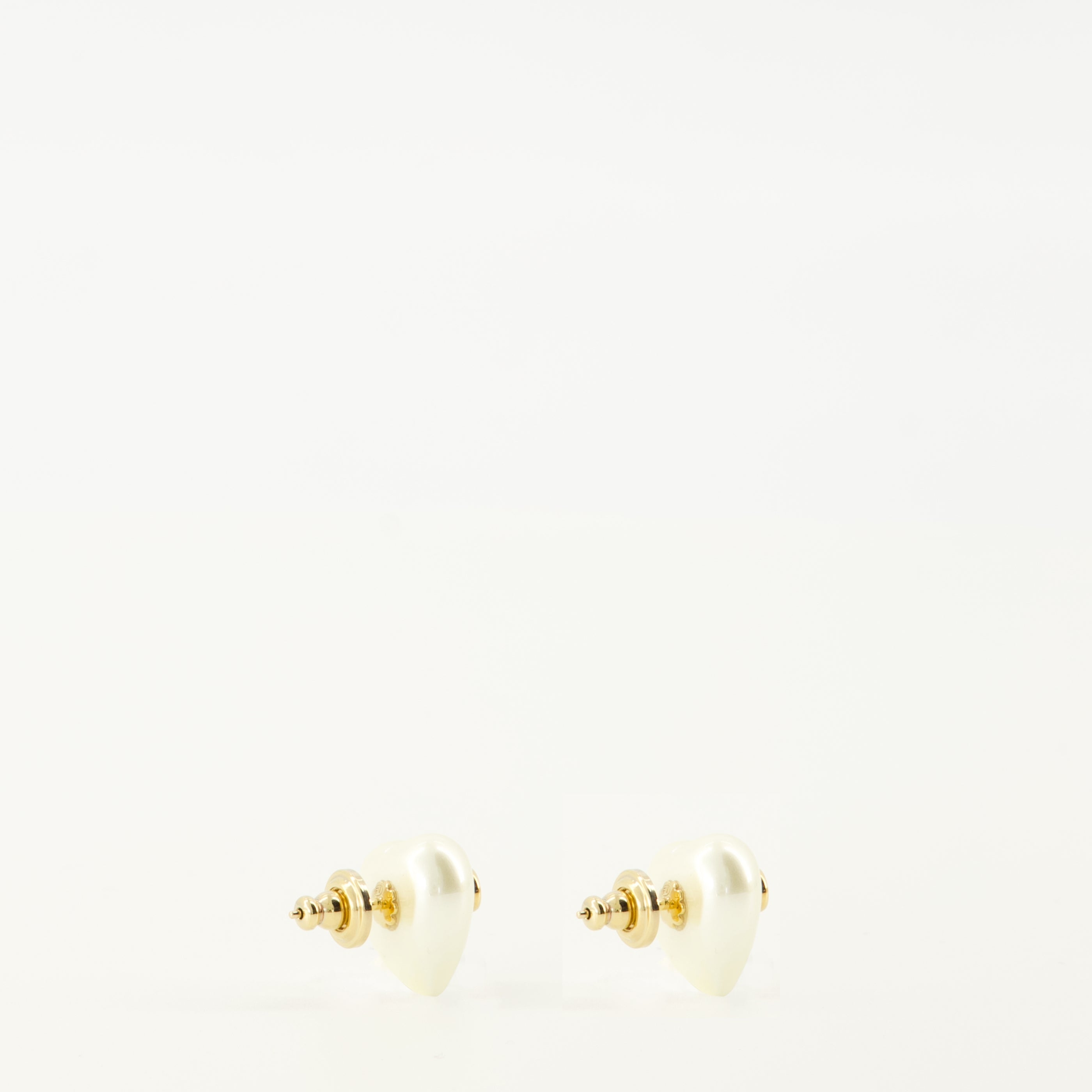 Bijoux Orecchini Vlogo in Metallo e Perline Valentino Garavani Doré Femme