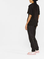 T-shirts T-shirt à logo métallisé Moncler Noir Femme