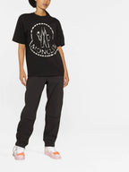T-shirts T-shirt à logo métallisé Moncler Noir Femme