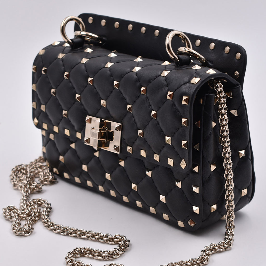 Borse a tracolla Sac Rockstud Spike Valentino Garavani Nero Femme