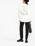 Sweatshirts Sweatshirt à logo métallisé Moncler Blanc Femme
