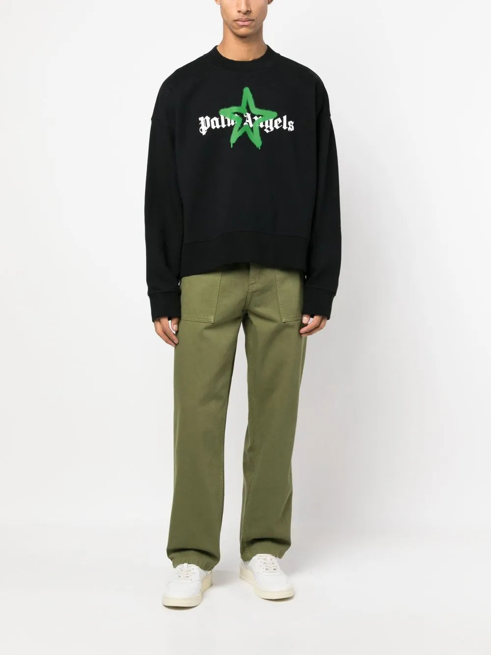 Sweatshirts Sweatshirt à logo Palm Angels Noir Homme