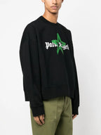 Sweatshirts Logo Sweatshirt Palm Angels Schwarz Homme