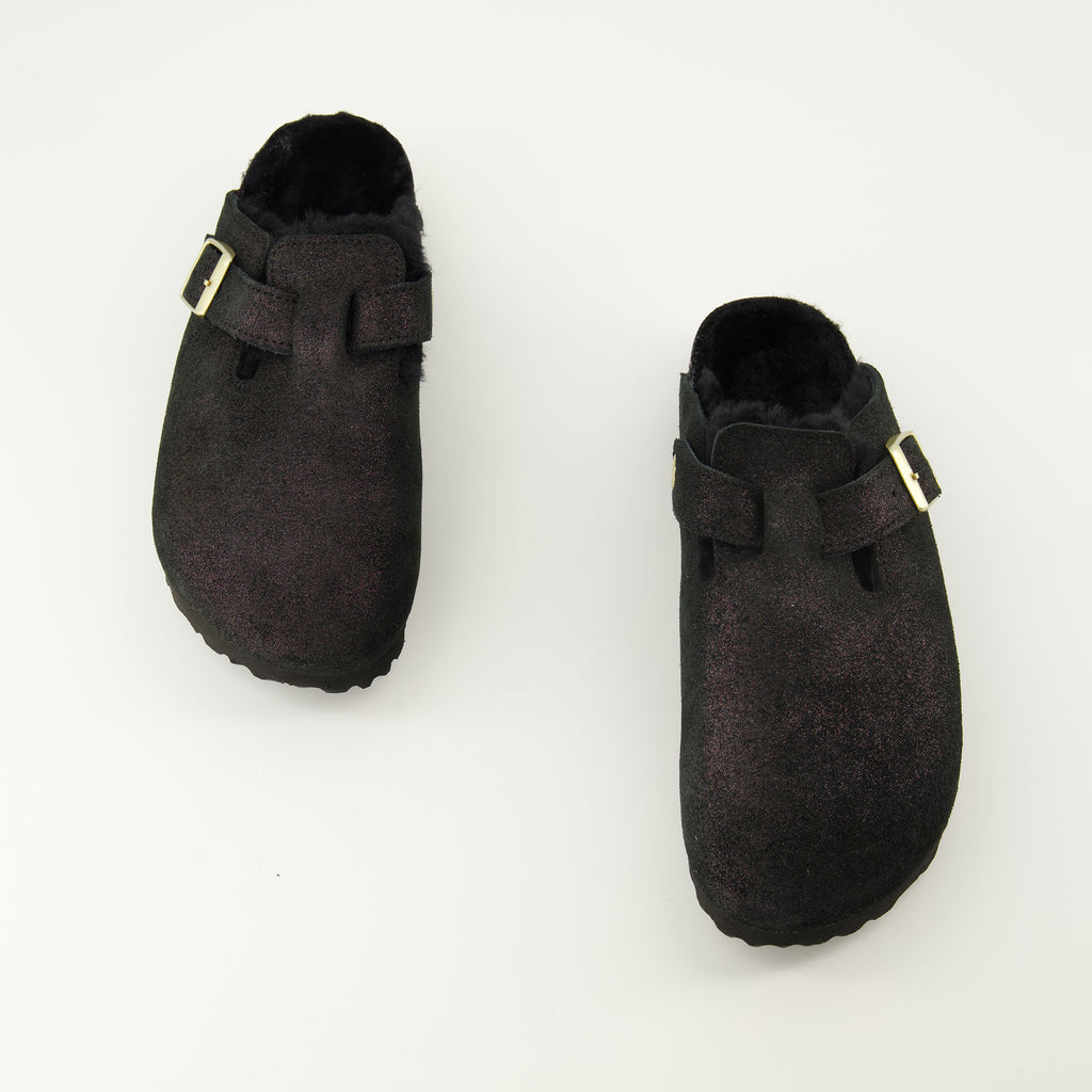 Chaussures ouvertes Mules Boston Birkenstock Noir Femme