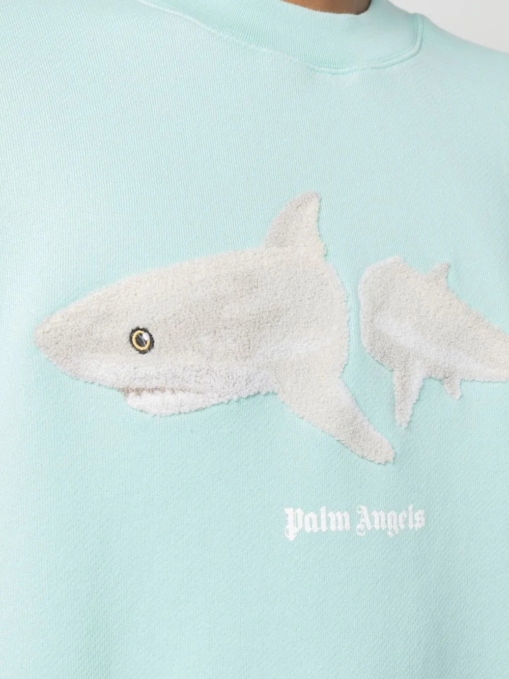 Sweatshirts Broken Shark Sweatshirt Palm Angels Blue Man