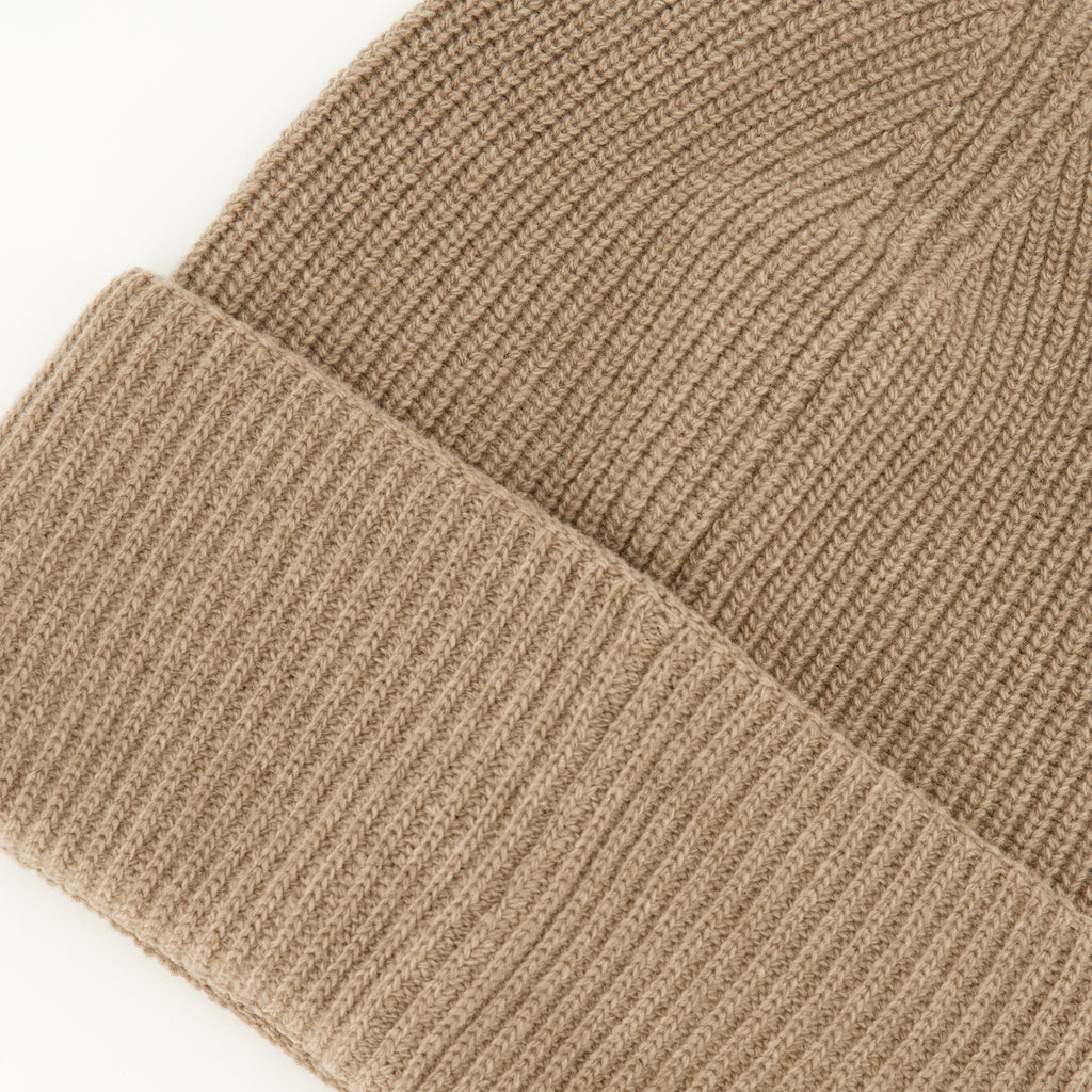 Chapeaux, casquettes et bonnets Gorro de lana y cachemira marrón con logo Moncler Marron Femme