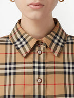 Kleider Karo-Kleid Burberry Beige Femme