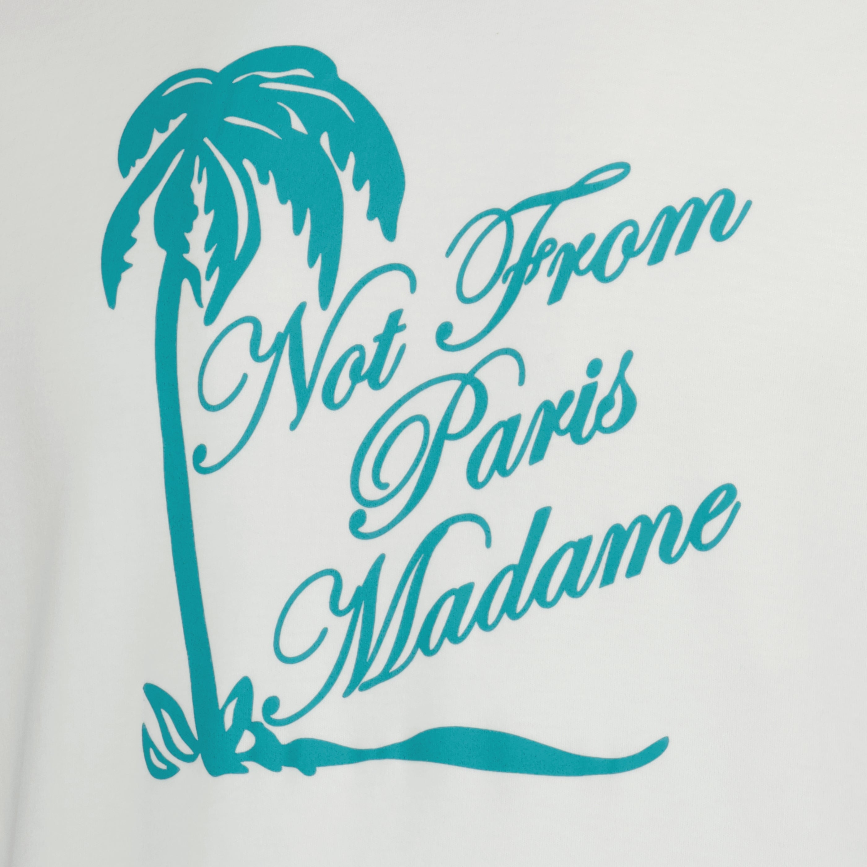 T-shirts White Palm Slogan T-Shirt Drole De Monsieur Blanc Homme
