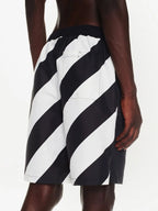 Beachwear Maillot de bain Diag Surfer Off-White Noir Homme