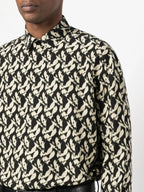 Shirts Patterned Shirt Saint Laurent Black Man