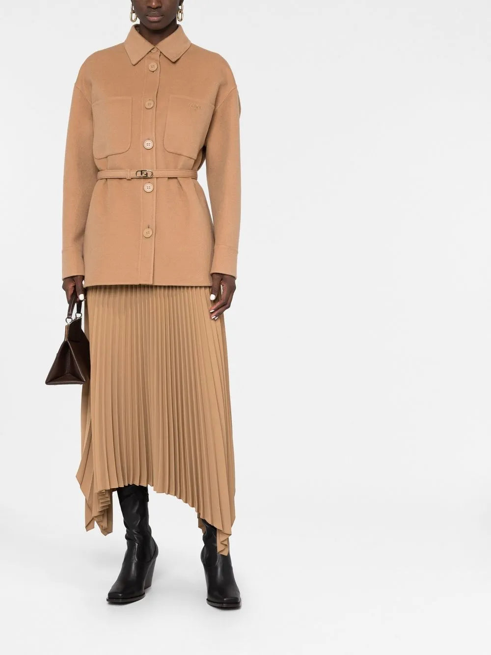 Giacche Giacca in Cashmere Fendi Marrone Femme