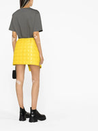 Skirts Quilted Mini Skirt Moncler Yellow Women