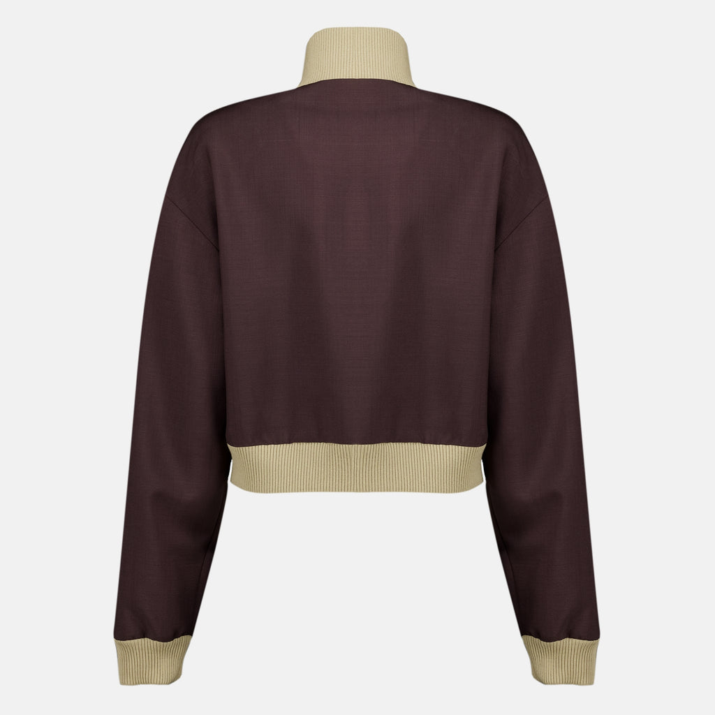 Vestes Blouson en mohair de chevreau marron Miu Miu Marron Femme