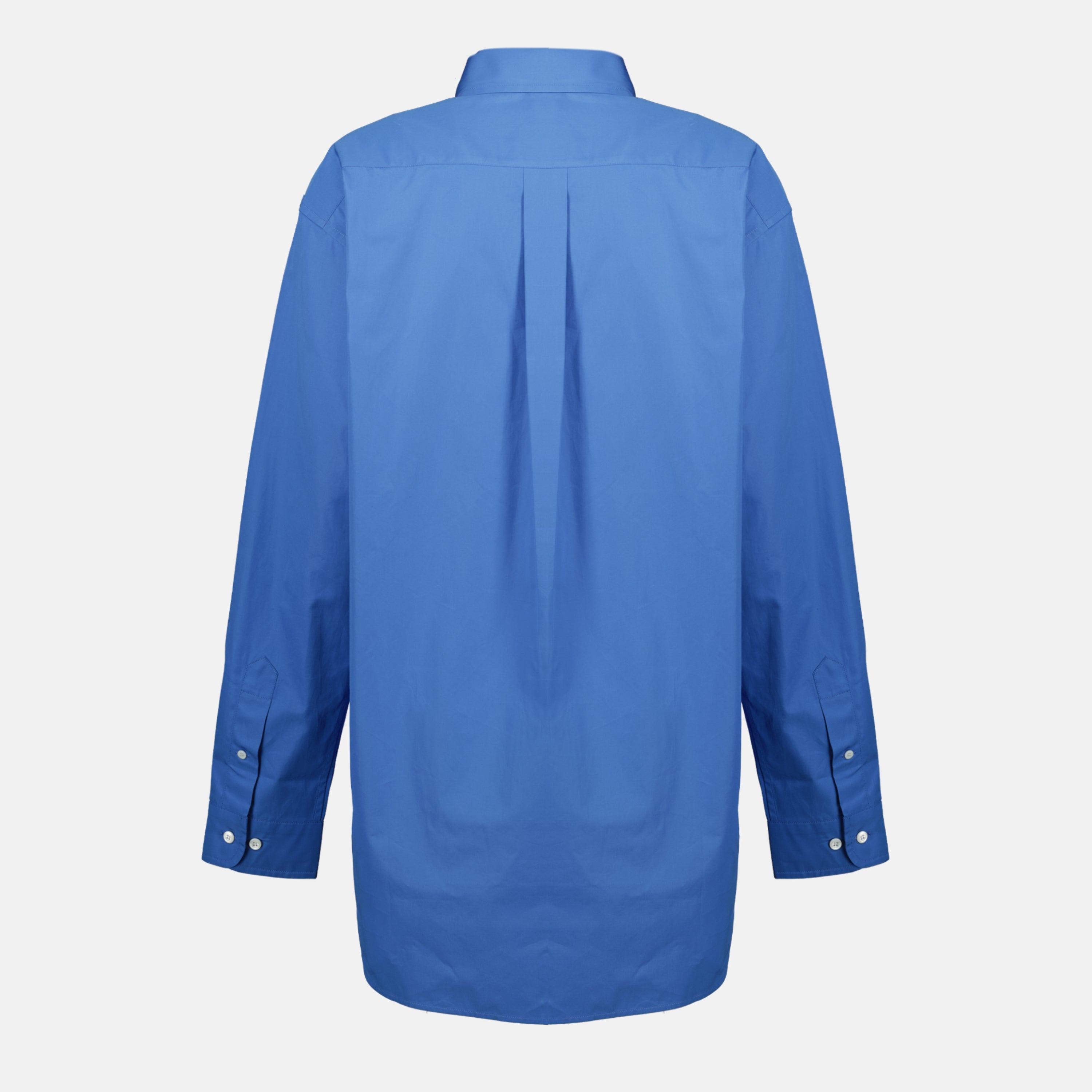 Chemises Chemise oversize en popeline bleue Miu Miu Bleu foncé Femme