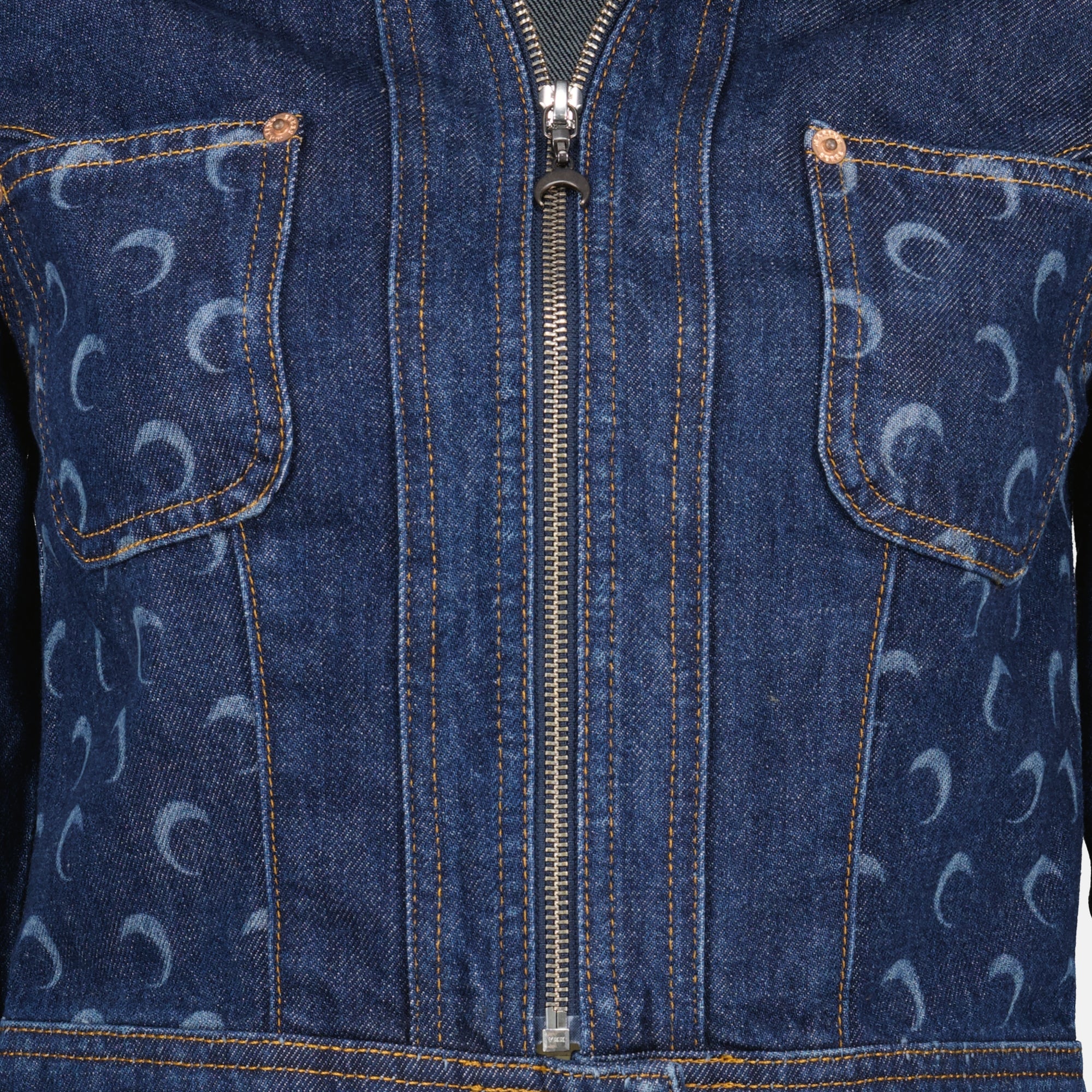 Vestes Giacca in Denim Trucker Blu Scuro Marine Serre Bleu foncé Femme