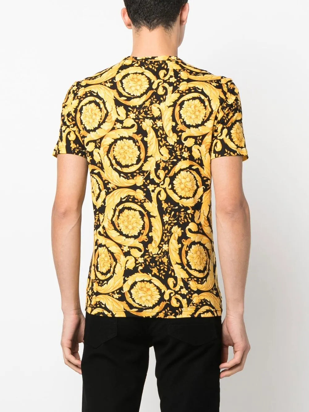 Sous-vêtements et homewear T-shirt Barocco Versace Jaune Homme