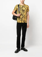 Sous-vêtements et homewear T-shirt Barocco Versace Jaune Homme