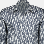 Chemises Chemise Dior Oblique Dior Bleu foncé Homme