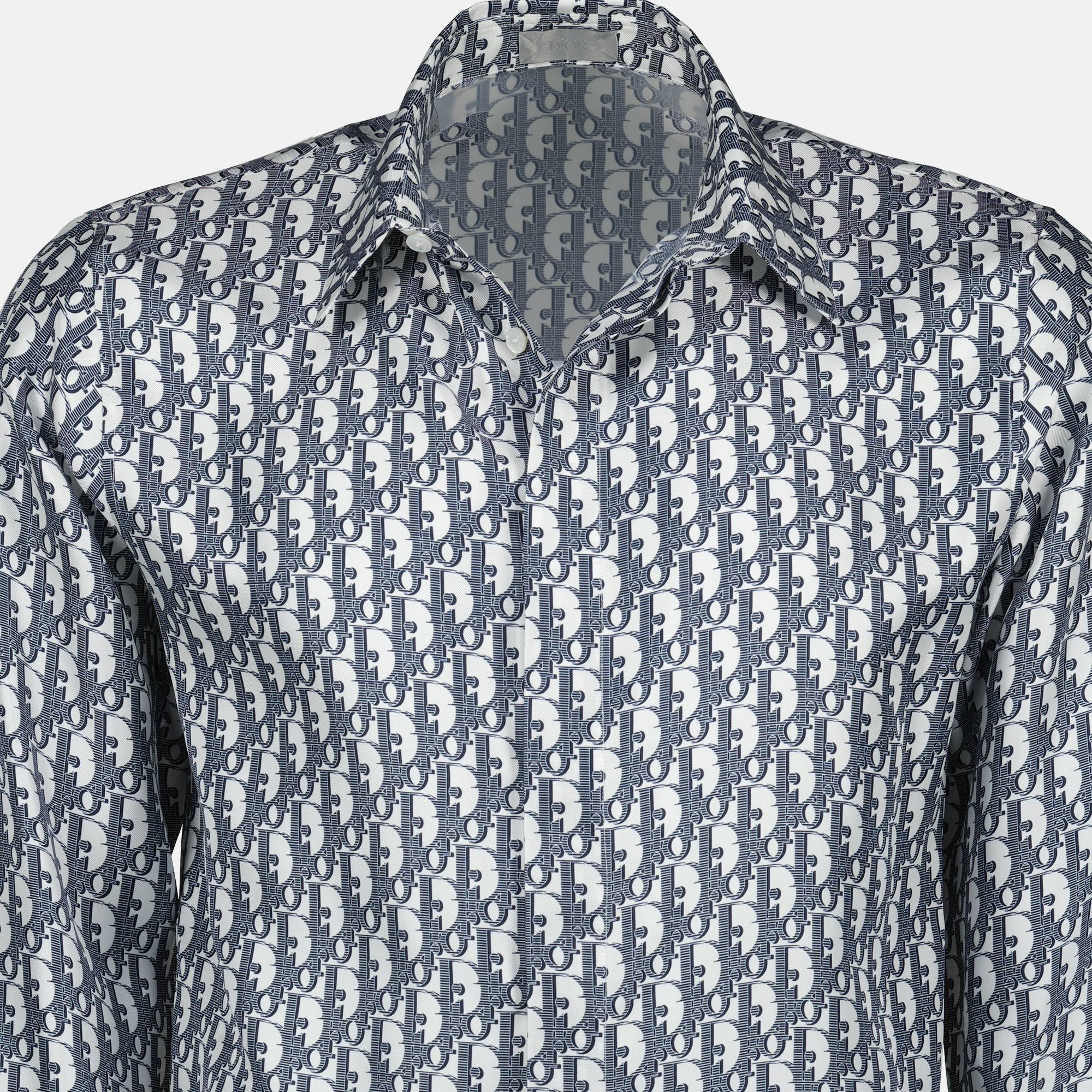 Chemises Chemise Dior Oblique Dior Bleu foncé Homme