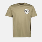 티셔츠 T-shirt vert à logo Moncler 카키색 옷감 Homme