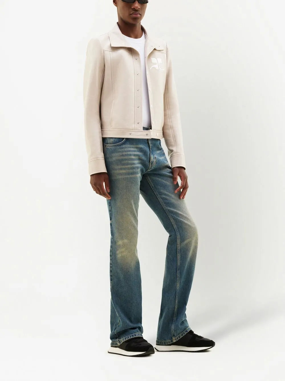 Giacche Rifacimento Giacca in Vinile Courrèges Beige Homme