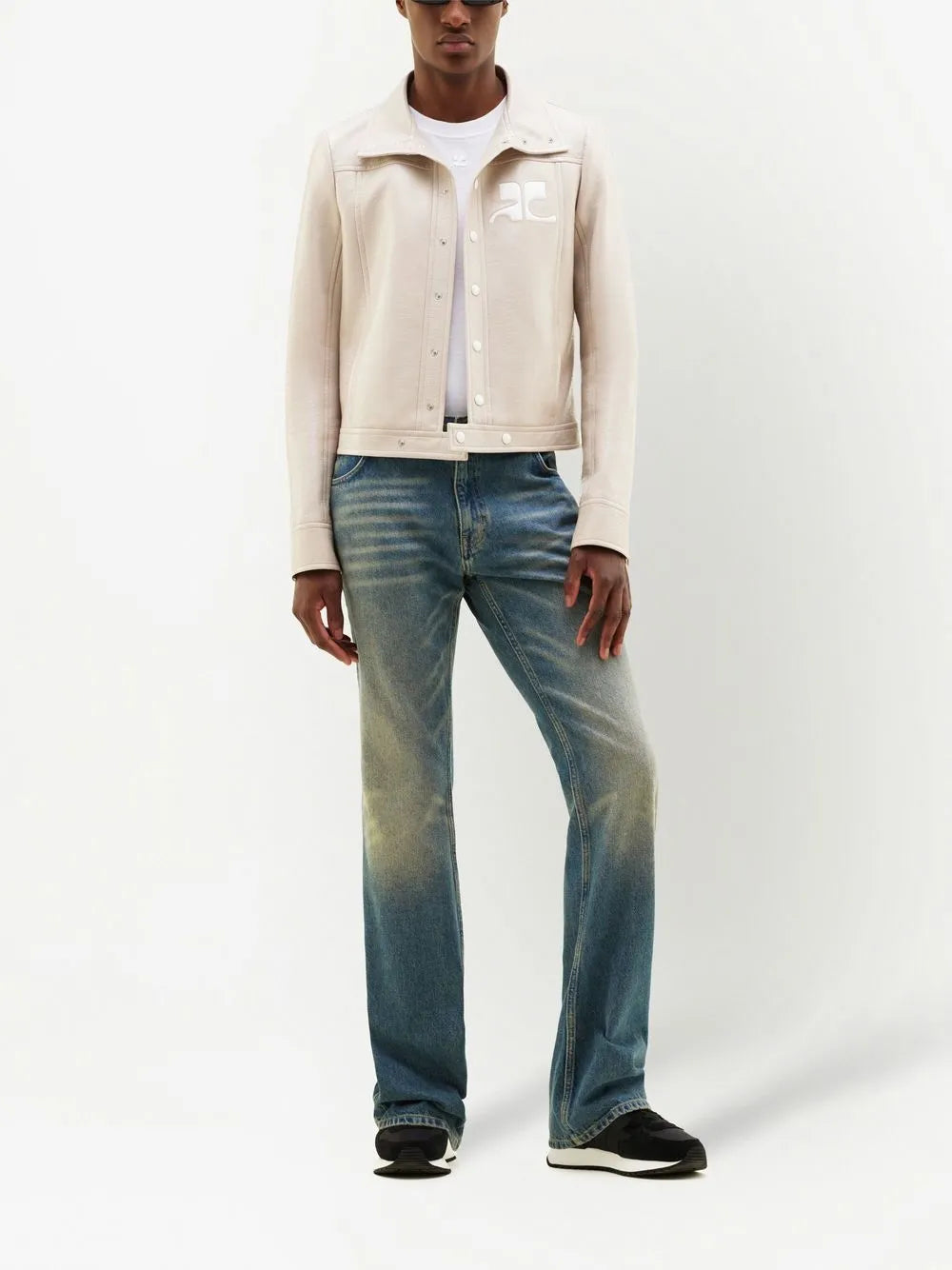 Giacche Rifacimento Giacca in Vinile Courrèges Beige Homme