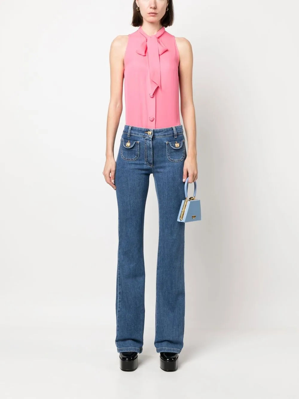 Chemises Chemise sans manches Moschino Rose Femme