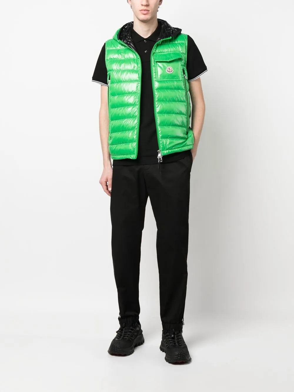 Polo shirts Polo with Piping Moncler Black Man