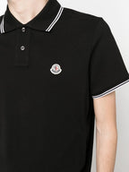 ポロシャツ パイピング付きポロシャツ Moncler 黒 男