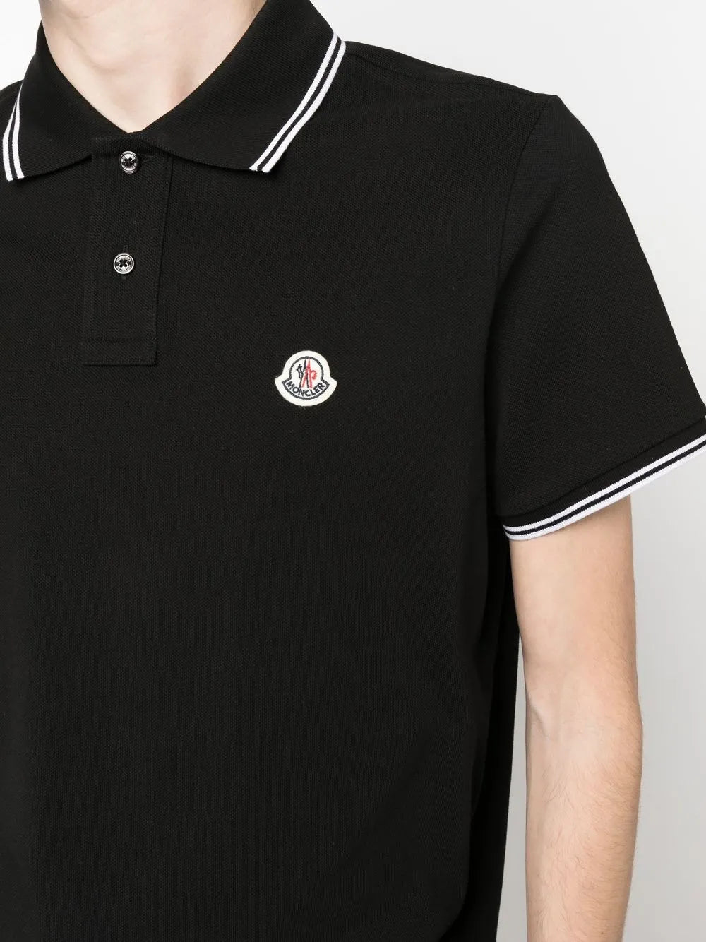 Polo shirts Polo with Piping Moncler Black Man