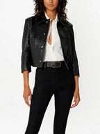 Chaquetas Chaqueta de Vinilo Ami PARIS Negro Mujeres