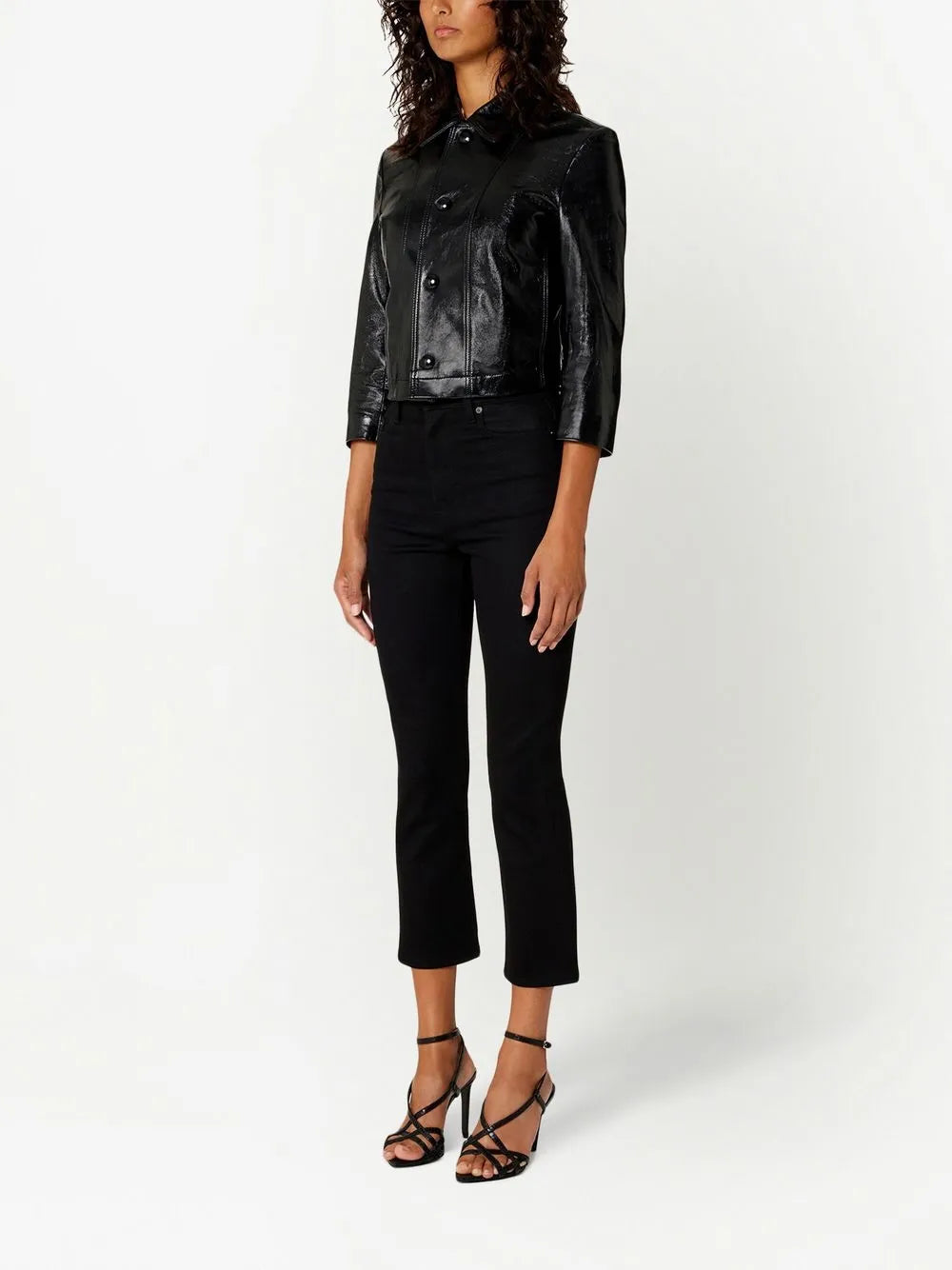 Chaquetas Chaqueta de Vinilo Ami PARIS Negro Mujeres