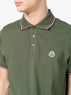 Polos Polo com Logo Moncler Cáqui Homme